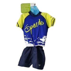 Boy's Speedo Begin to Swim UV 2 piece Flotation Suit Toddler Size S/M